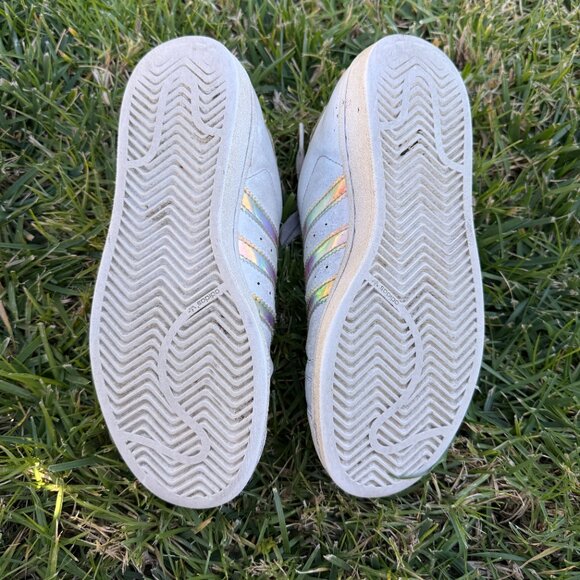 Adidas Superstar Iridescent Stripe Low Top Lace Up Big Kid 5US - Picture 11 of 12